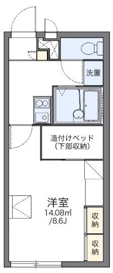 レオパレスいけざわA(1K/1階)の間取り写真