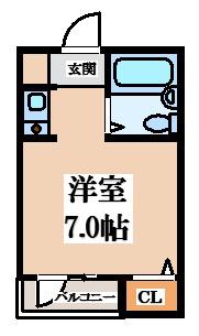 フューチャー21(1K/1階)の間取り写真