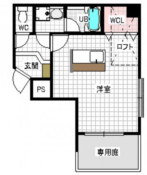 グランドポレストーネ金屋(ワンルーム/1階)の間取り写真