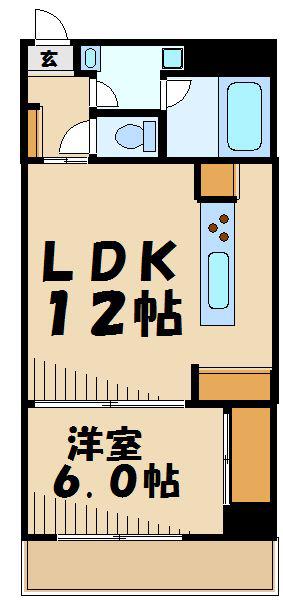 フェリーチェ(1LDK/2階)の間取り写真