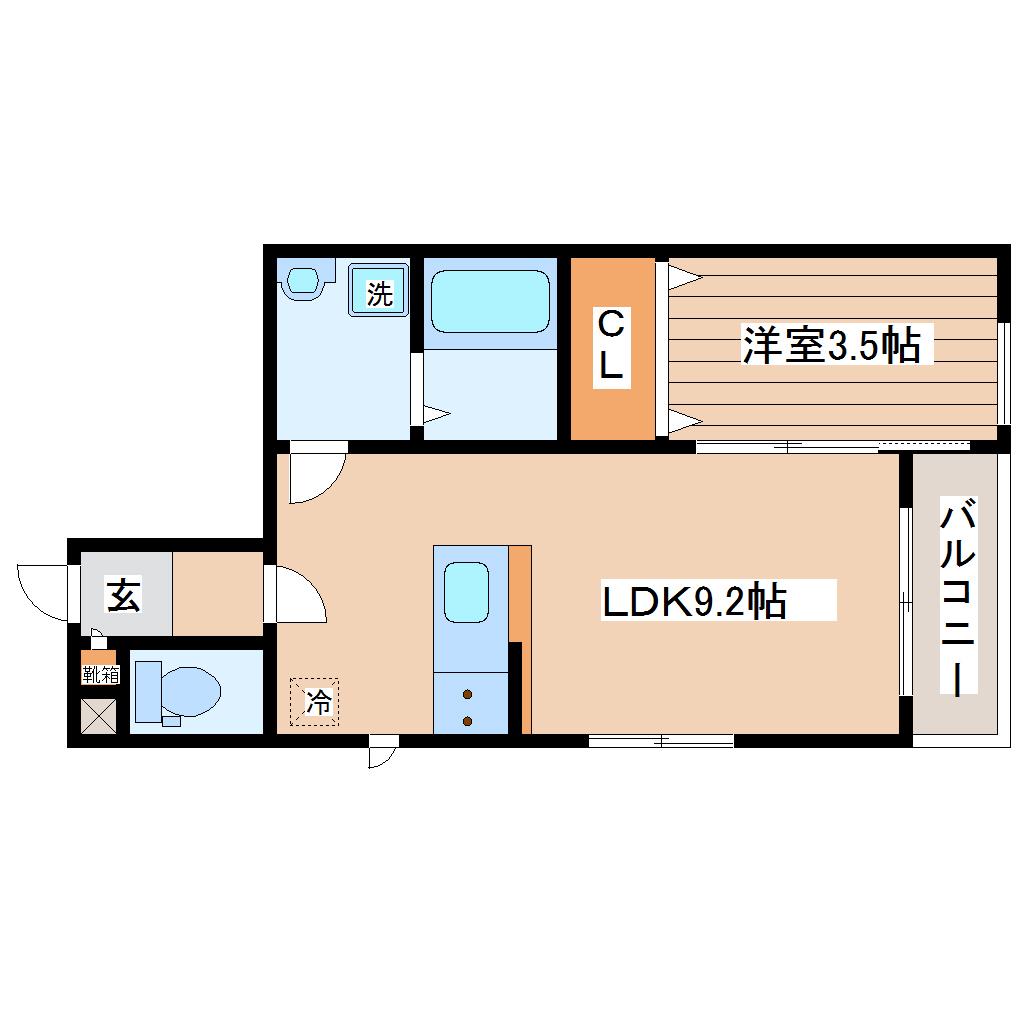 FLEUL葉山(1LDK/1階)の間取り写真