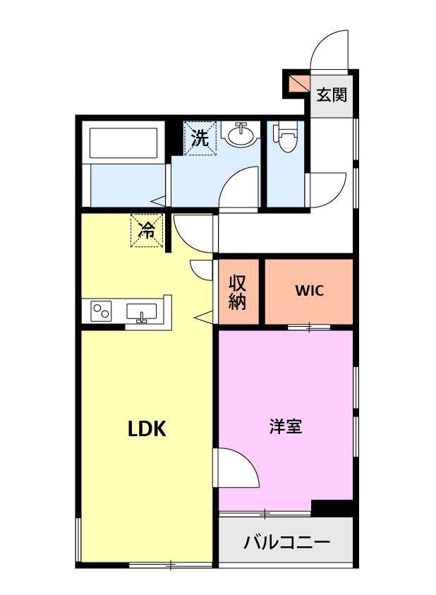 イースト BLUE1(1LDK/2階)の間取り写真