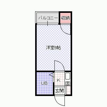 JPアパートメント寝屋川(1K/3階)の間取り写真