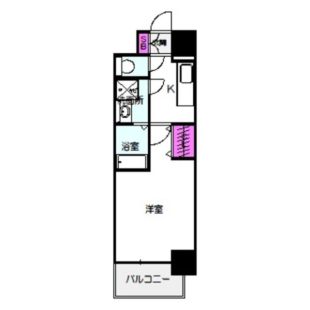 ワールドアイ都島駅前(1K/3階)の間取り写真