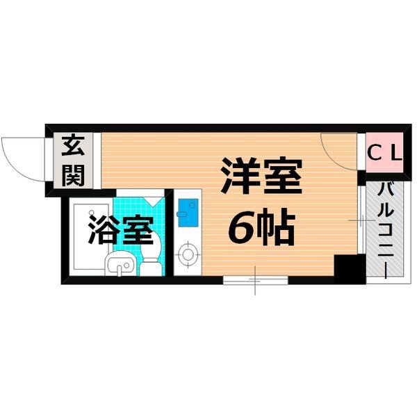 ピエ・タ・テール大宮(ワンルーム/2階)の間取り写真