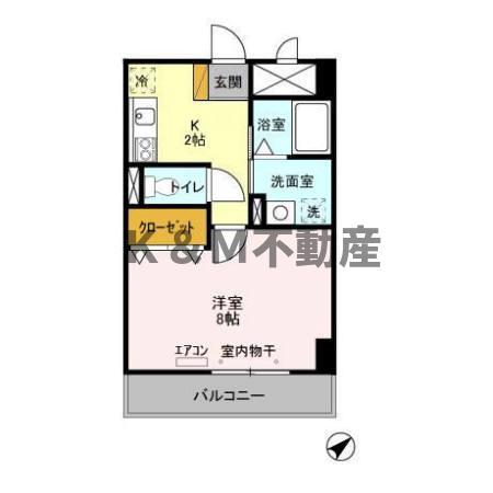 アルバ南柏(1K/2階)の間取り写真