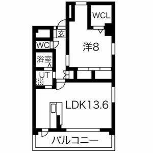 グランビア(1LDK/3階)の間取り写真