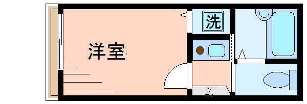 パシャ北千住(1K/2階)の間取り写真