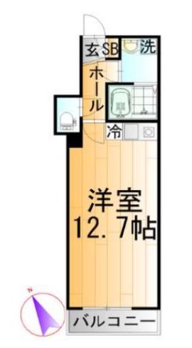 ドゥアエSHOTO(1K/2階)の間取り写真