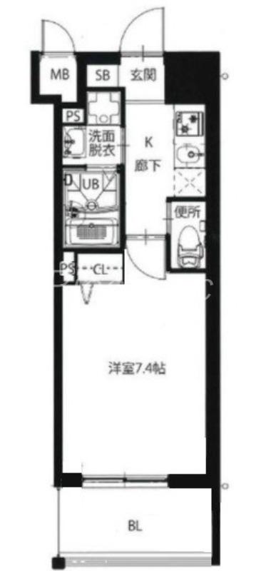 PLACZ新大阪(1K/12階)の間取り写真