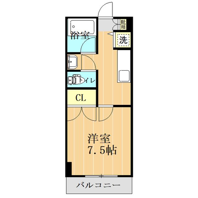 平成ハイツ21(1K/2階)の間取り写真