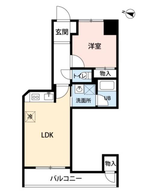 ファーストレジデンス(1LDK/2階)の間取り写真
