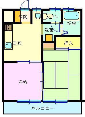 池澤コーポ(2DK/2階)の間取り写真