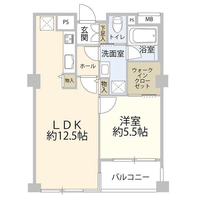 グランドメゾン吉祥寺(1LDK/2階)の間取り写真