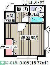 ローズアパートK15(1K/1階)の間取り写真