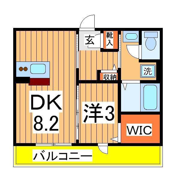 JR常磐線 柏駅 徒歩11分 3階建 築10年(1DK/2階)の間取り写真