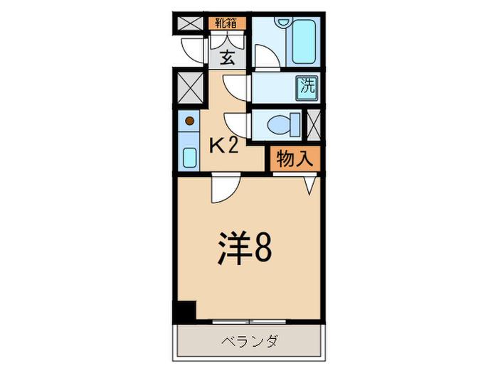 ソレイユ駒沢(1K/5階)の間取り写真