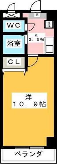 A・CITY相生(1K/6階)の間取り写真