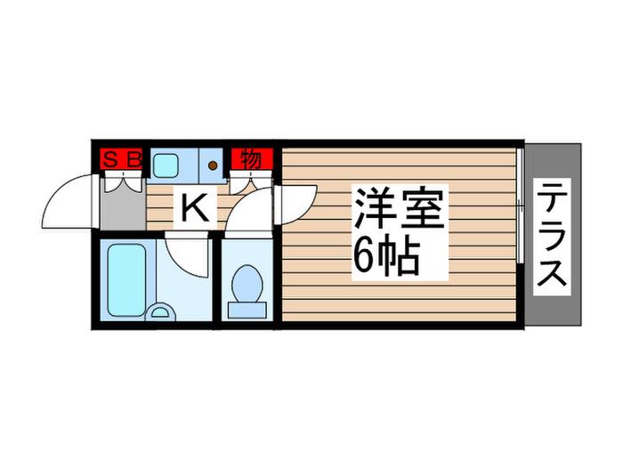 千代田ハイツ(1K/1階)の間取り写真