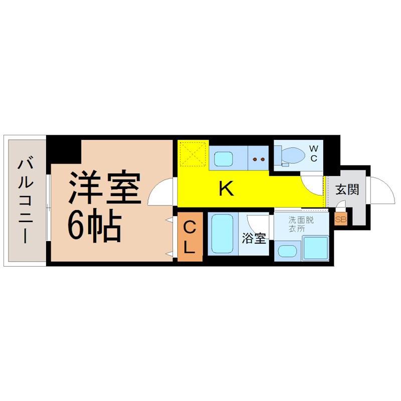 レガーロ(1K/2階)の間取り写真