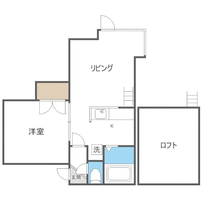 グランステージ月寒中央(1LDK/2階)の間取り写真
