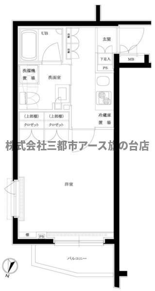ルーブル品川西小山(1K/3階)の間取り写真
