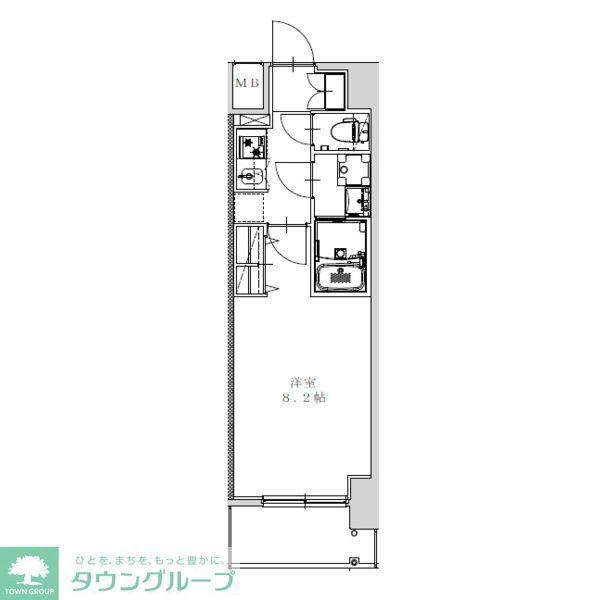 S-RESIDENCE金山ALTANO(1K/6階)の間取り写真