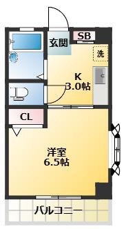 ホープリッヂ目白台(1K/1階)の間取り写真