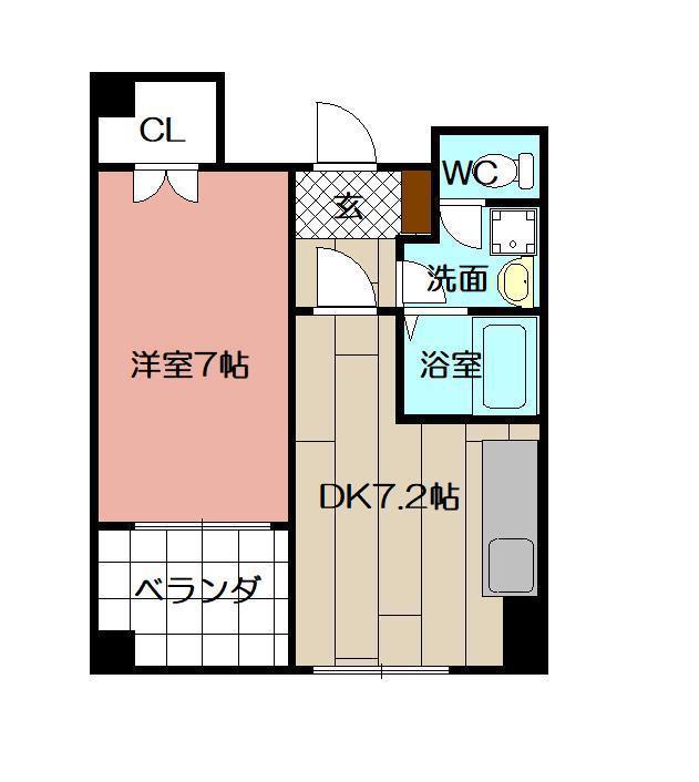 MDIインターフェイス竪町(1DK/11階)の間取り写真