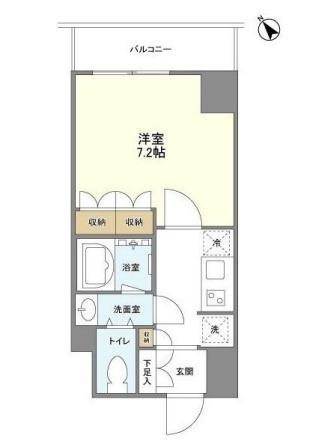 蔵前214(1K/6階)の間取り写真