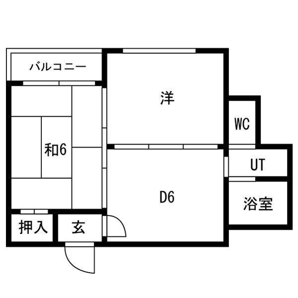 JPレジデンス大阪イースト3(2DK/4階)の間取り写真