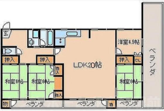 牛田コータース(4LDK/5階)の間取り写真