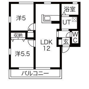レトアハイム(2LDK/2階)の間取り写真
