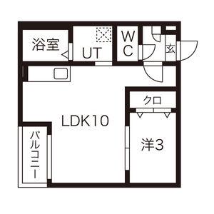JACK YAMANOTEI(1LDK/1階)の間取り写真