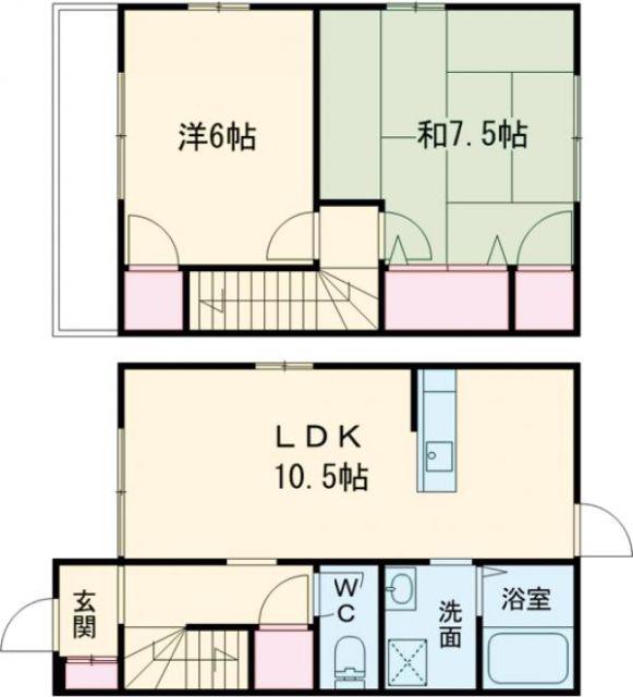 メゾンセギュレ(2LDK/1階)の間取り写真