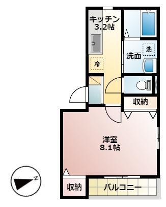 西新宿ヒューマン館(1K/2階)の間取り写真