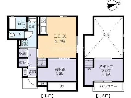 COMFORT COAST(1LDK/1階)の間取り写真