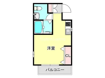 エルデ六甲(ワンルーム/4階)の間取り写真