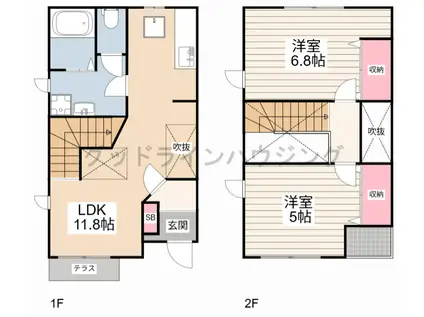 トミーラッフィナートI(2LDK/1階)の間取り写真