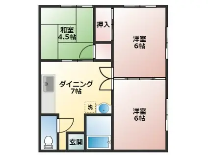 メゾンド・スマ(3DK/2階)の間取り写真