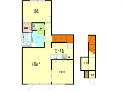 ラ・フォセットIII(3LDK/2階)の間取り写真