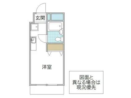 サンライフ土浦港町(ワンルーム/2階)の間取り写真