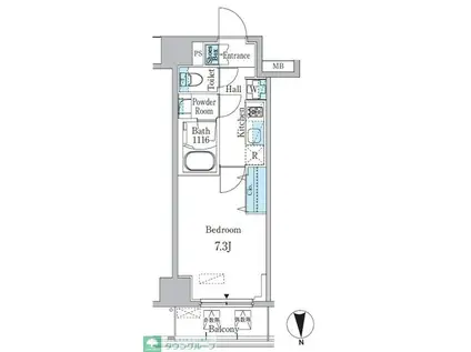 リビオメゾン両国ノース(1K/6階)の間取り写真