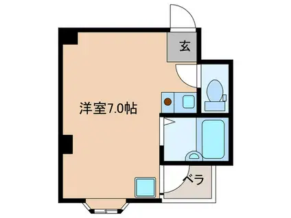 天満池田町ハイツ(ワンルーム/3階)の間取り写真