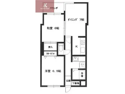 フォーチュン北本町(2LDK/1階)の間取り写真