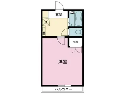 シャルマン港南台1番館(1K/1階)の間取り写真