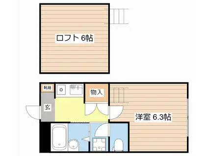 バローゼ(1K/2階)の間取り写真