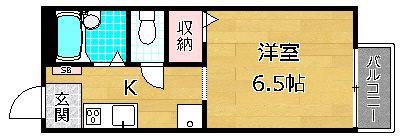 ハイツANJU(1K/1階)の間取り写真