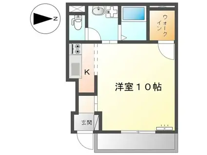 プロキオン(1K/1階)の間取り写真