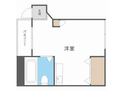 ハイコート堀江(ワンルーム/2階)の間取り写真